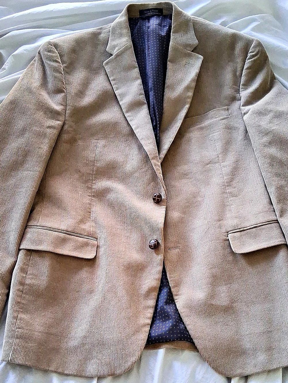 Chaps Men's Corduroy Blazer in Brown Like New Slim Fit 42R